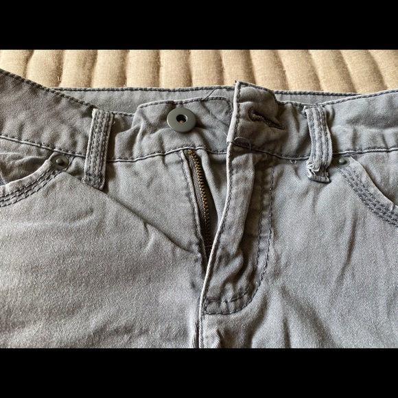 Gray High Waisted Shorts - Picture 2 of 4
